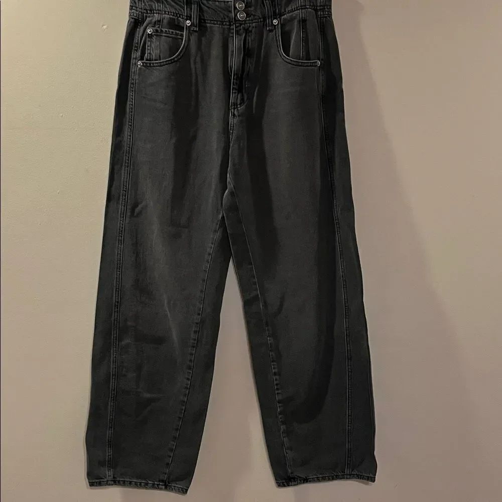 Free People Aster Women's Black Straight Leg Jeans